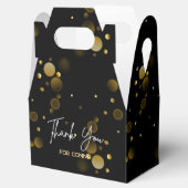 Laten we Gold Bokeh Gradient Black verjaardag vier Bedankdoosjes (Geopend)