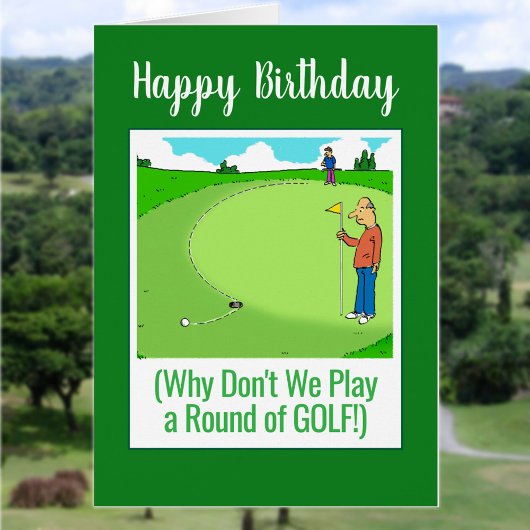 Laten we golf spelen. Happy Birthday Golfer