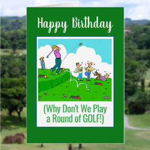 Laten we golf spelen. Happy Birthday Golfer