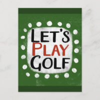 Laten we golfen Briefkaart spelen