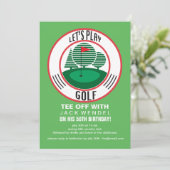 Laten we Golfuitnodiging afspelen Kaart (Staand voorkant)