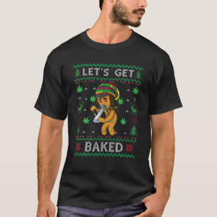 Laten we grappig gebakken peperkoek wiet lelijk ko t-shirt
