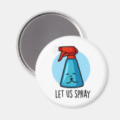 Laten we grappige bidfleswoordspeling spuiten magneet (Voorkant / Achterkant)