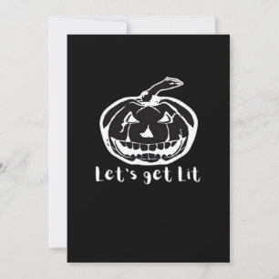 Laten we Grappige Halloween Pompoen Aansteken Voor Feestdagenkaart
