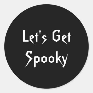 Laten we Griezelen Halloween-feeststickers krijgen Ronde Sticker