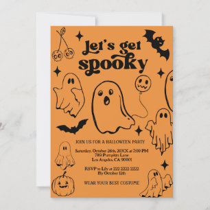 Laten we griezelig doen, Halloween-feest Kaart
