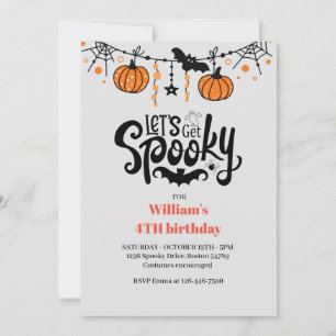Laten we griezelig leuk Kinder Halloween Verjaarda Kaart