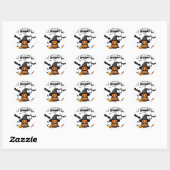 Laten we griezelig worden, Halloween pompoen Ronde Sticker (Vel)