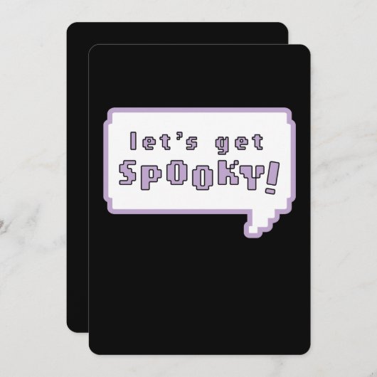 "Laten we griezelig worden!" Uitnodigingen voor Ha (Voorkant / Achterkant)