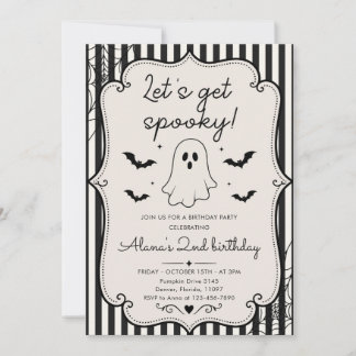 Laten we griezelig zwart geruit lint Halloween kri Kaart