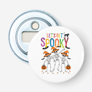 Laten we griezelige Halloween nemen Button Flesopener