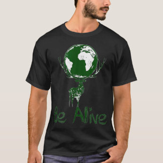 Laten we groen leven en het milieu beschermen t-shirt