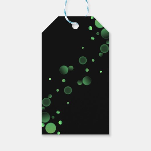 Laten we Groene Bokeh Gradient Verjaardag vieren Cadeaulabel (Achterkant)