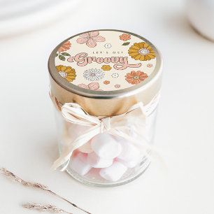 Laten we Groovy Floral Girls halen Ronde Sticker