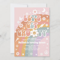 Laten we Groovy Hippie Rainbow 70s Birthday Party
