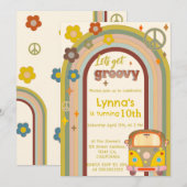 Laten we groovy jarig zijn kaart (Voorkant / Achterkant)