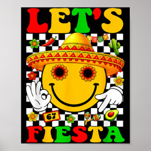 Laten we groovy mexicaanse jongens meisjes kindere poster