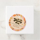 Laten we Groovy Retro Baby shower halen Bedankjes Labels (In situ)