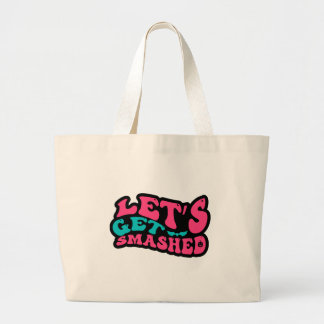 Laten we Halloween kapot slaan Grote Tote Bag