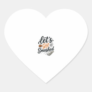Laten we Halloween Pompoen Vernielen Hart Sticker