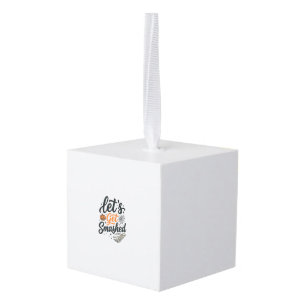 Laten we Halloween Pompoen Vernielen Kubus Ornament