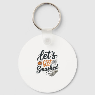 Laten we Halloween Pompoen Vernielen Sleutelhanger