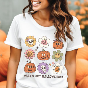 Laten we Halloweird Retro Halloween worden Tri-Blend Shirt