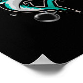 Laten we Hammered Funny Hammerhead Shark halen Poster (Hoek)