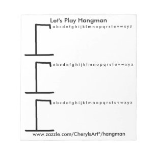 Laten we Hangman 3 games per vel-laptop spelen Notitieblok
