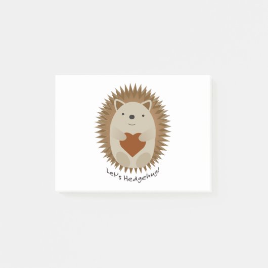 Laten we Hedgehug Hedgel Post-it® Notes (Voorkant)