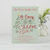 Laten we hem aanbidden Vrolijk Kerstfeest Kaart (Staand voorkant)