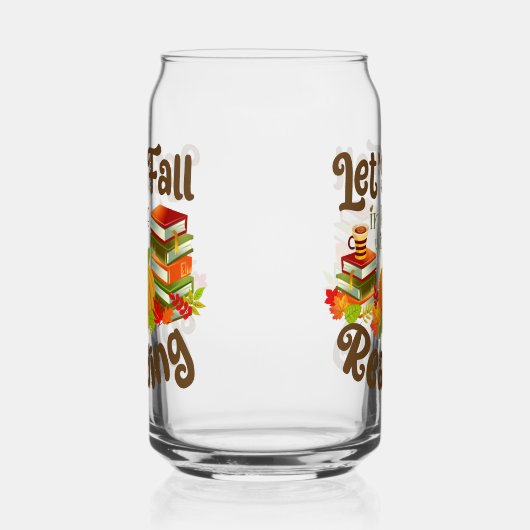 Laten we Herfsten in liefde met lezen Blikvorm Glas (Rechts)