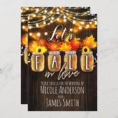 Laten we Herfsten in liefdesherfstleien en lightwe Kaart (Voorkant / Achterkant)