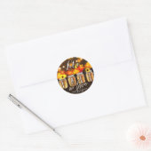 Laten we Herfsten in liefdesherfstleien en lightwe Ronde Sticker (Envelop)