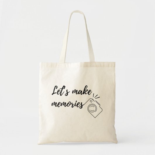 Laten we herinneringen maken met de camera tote bag (Voorkant)