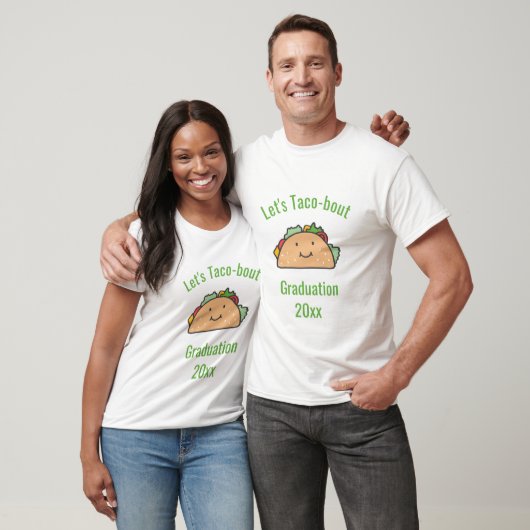 Laten we het Afstuderen Taco-over het Aangepaste J T-shirt (Unisex)