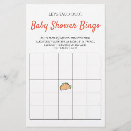 Laten we het Baby shower Bingo Game van Taco Bout