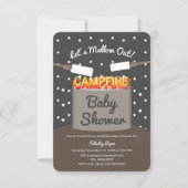 Laten we het Baby shower van de Campfire van Marsh Kaart (Voorkant)
