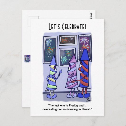 Laten we het Briefkaart van de Onafhankelijkheidsd (Voorkant / Achterkant)