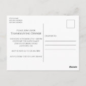 Laten we het Briefkaart van de Thanksgiving-uitnod (Achterkant)