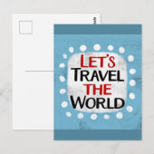 Laten we het Briefkaart van de wereld reizen (Voorkant / Achterkant)