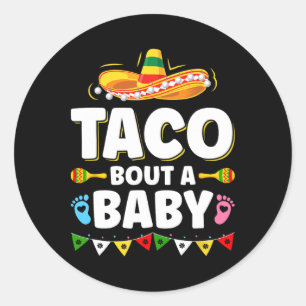 Laten we het hebben over een Baby Mexicaanse Cinco Ronde Sticker
