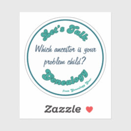 Laten we het hebben over Genealogie: het probleemk Sticker