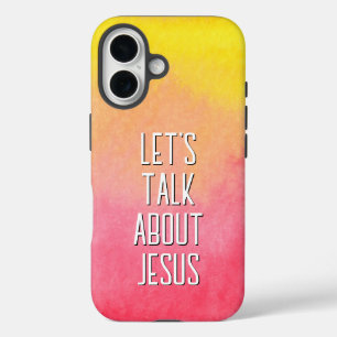 Laten we het hebben over Jesus Pink Ombre iPhone 16 Hoesje