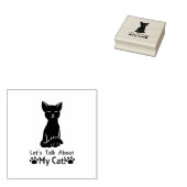Laten we het hebben over mijn kat 	rubberstempel (Gestempeld)