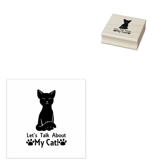 Laten we het hebben over mijn kat 	rubberstempel (Gestempeld)