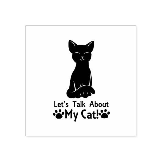 Laten we het hebben over mijn kat 	rubberstempel (Afrduk)