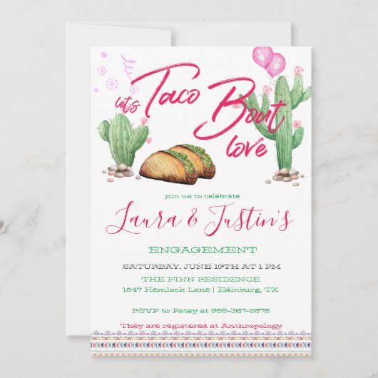 Laten we het hebben over Taco ‘Over Love Engagemen Kaart (Voorkant)