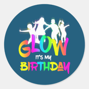 Laten we het Kind van mijn 'Birthday Dansling' lat Ronde Sticker