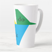 Laten we het kleurrijke geometrische koffiebeker d latte mok (Rechterhoek)